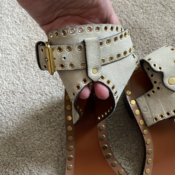 Isabel Marant Jaeryn Ivory suede sandals, size 37 or US 7. - Picture 10 of 14